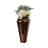 Sculptural Fluted Metal Flower Vase for Living Room Decor - Modern Tall Table Vase Accent for Home, Console, or Entryway Display - Bronze & Copper-1473350819