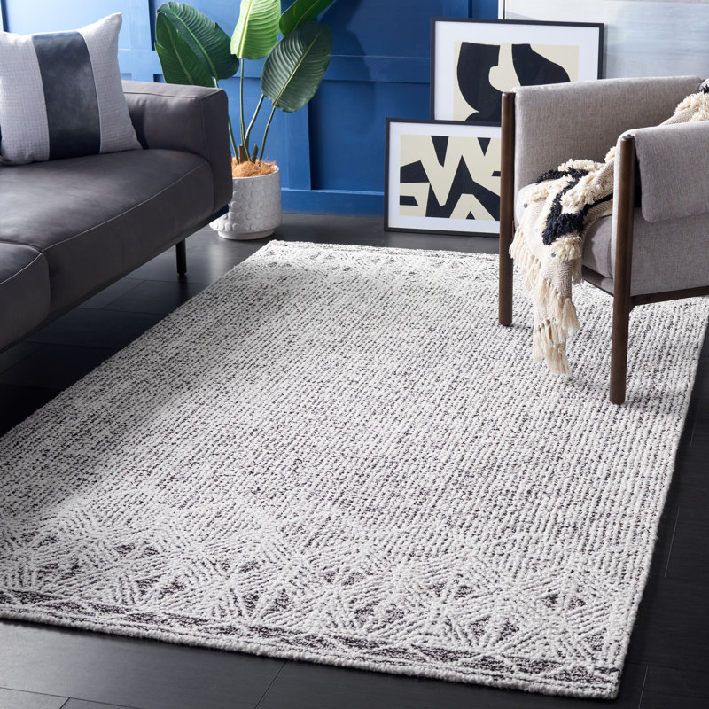 Michall Hand Tufted Performance Geometric Rug, Rectangle 6' x 9'