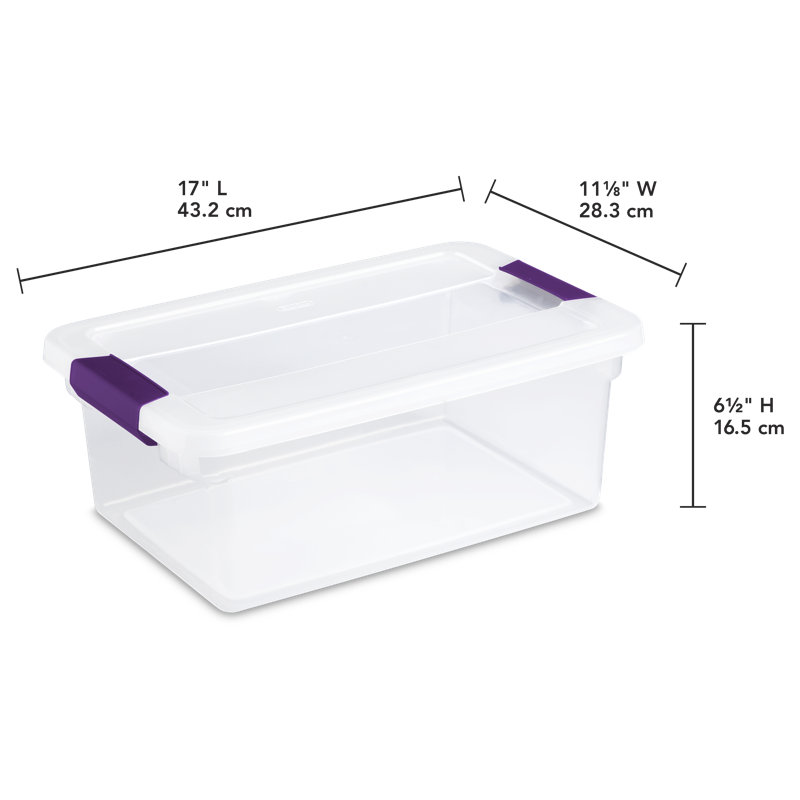 Sterilite Clear View Storage Container Tote w/ Latching Lid