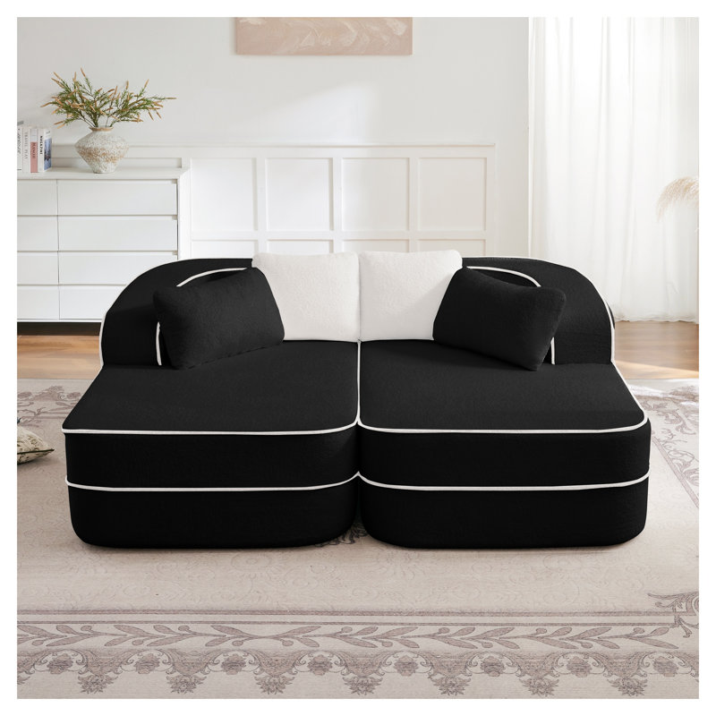 Canapé modulaire Teddy, Ours en peluche noir