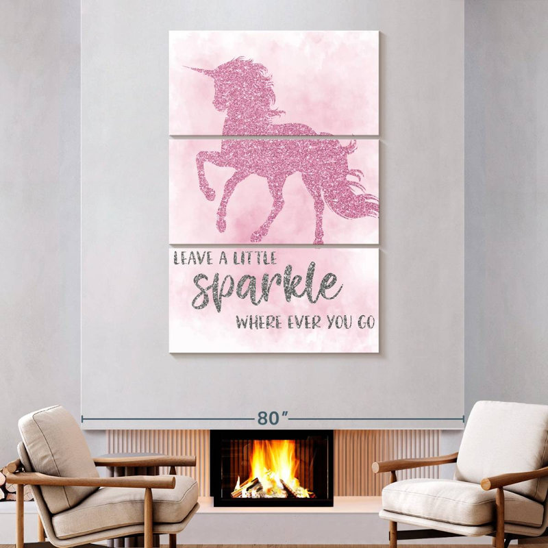 Ashelle Sparkle Unicorn, 74" H x 48" W