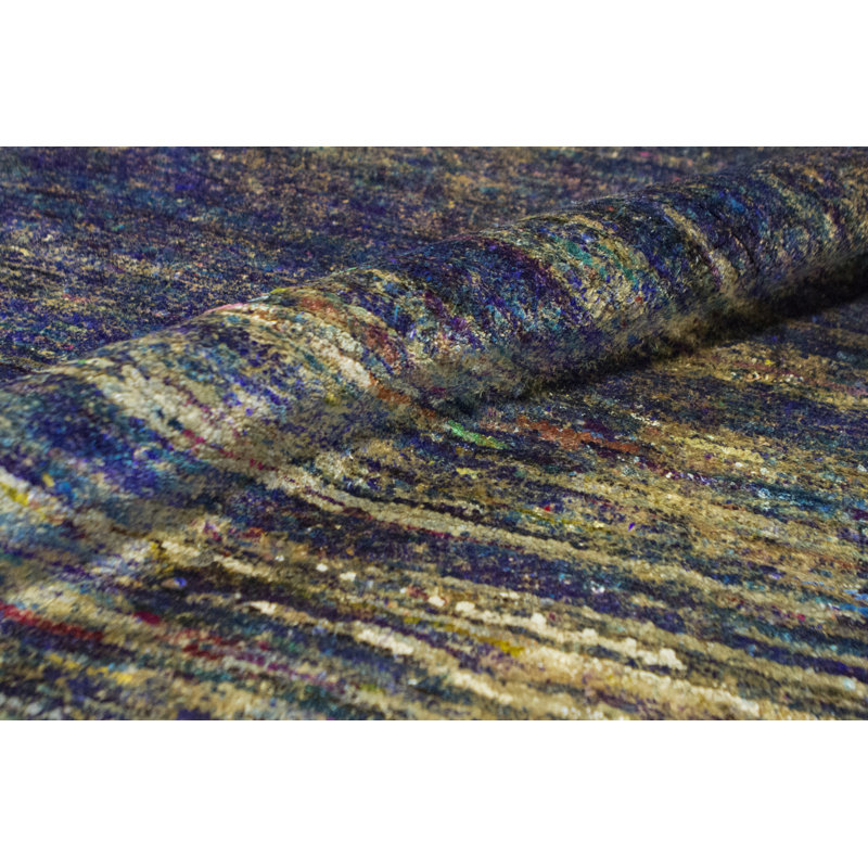 Hand-Knotted High-Quality Blue Area Rug