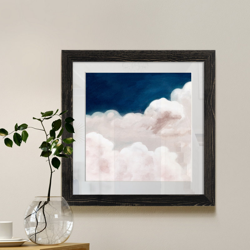 Nuit trouble, reproduction d’art encadrée, Blanc, Black Framed Paper, H 17 po x l 17 po x P 1,5 po
