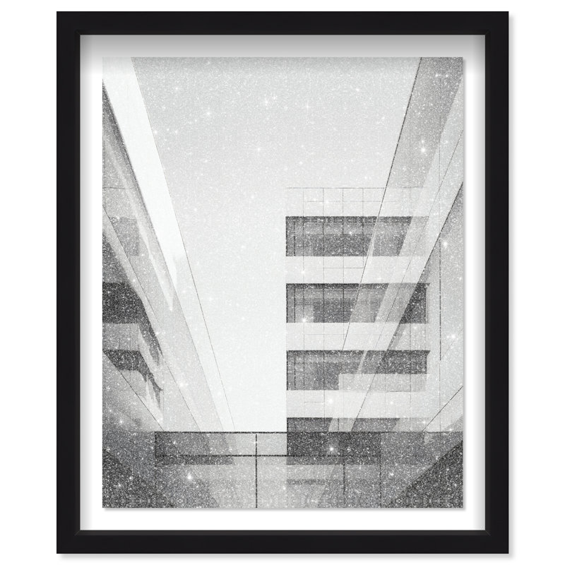 Glass Labyrinth I Shadowbox Abstract Print by Oliver Gal, Black Frame, 16 x 20, 25.5"H x 21.5"W, Black Shadowbox