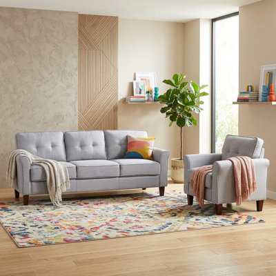 tufted back cushion chair and Sofa set
