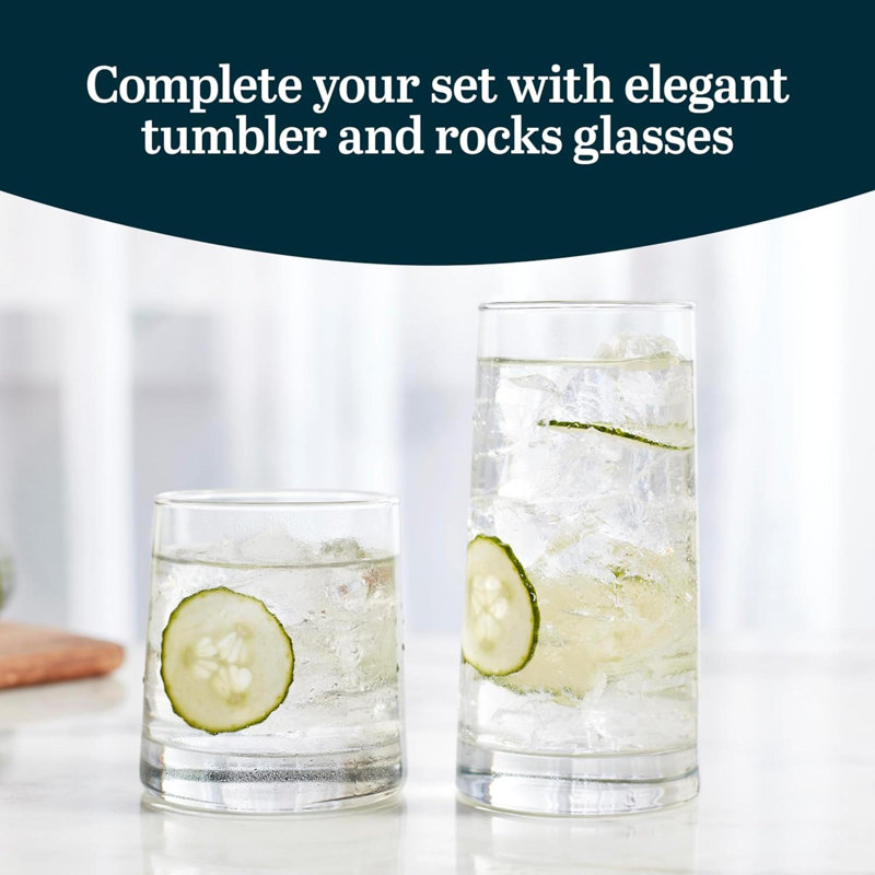 Libbey Cabos 16-Piece Clear Glass Tumbler and Rocks Set