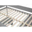 Lit mezzanine gris moderne avec placards, 2 bureaux et une armoire - Option 2 lits simples pleine grandeur avec option d'économie d'espace-2001209159-2001209157