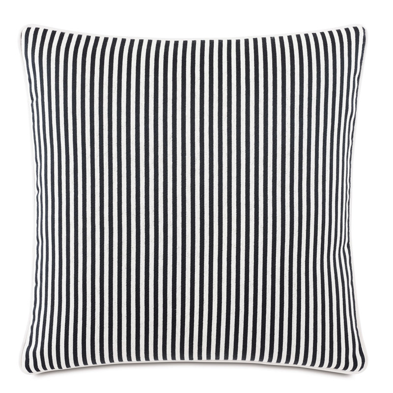 Villa Square Indoor/Outdoor Pillow Cover & Insert, Black