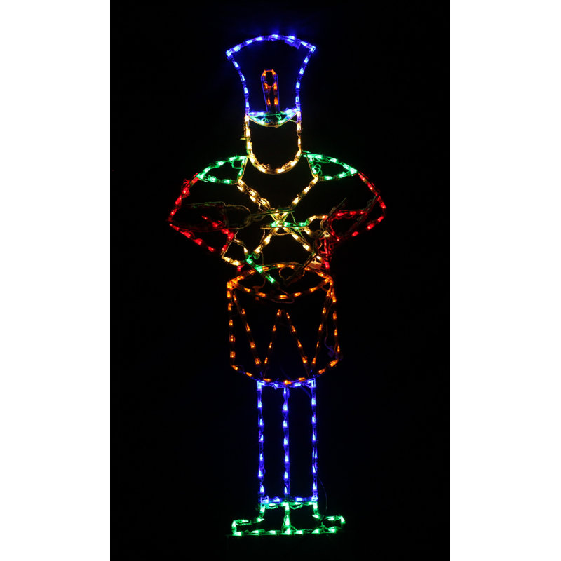 Animated Large Drumming Soldier Holiday Lighted Display
