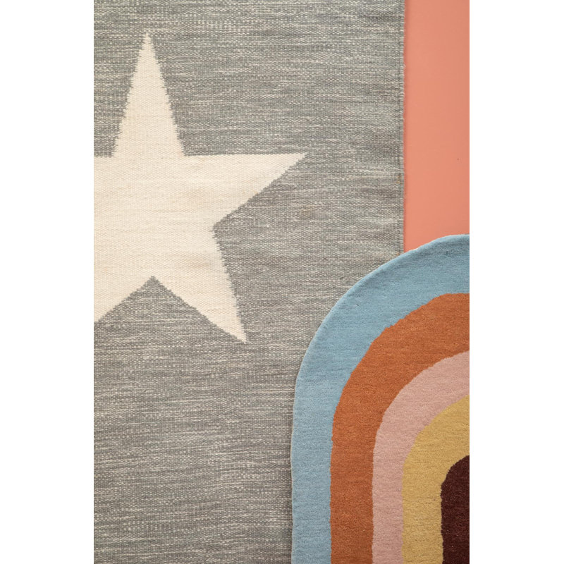 Rectangle 120 cm x 180 cm Wool Hand Woven Area Rug