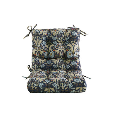 Seat/Back Outdoor Chair Cushion,Patio Chair Cushion With Tie,Tufted Replacement For Patio Furniture,20X20x4,1 Count by Bay Isle Home