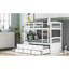 Lit simple superposé au-dessus de bois avec lit gigogne blanc-1521590203