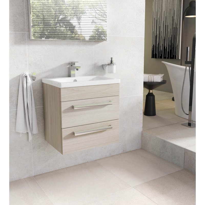 515 mm Single Vanity, Light Elm