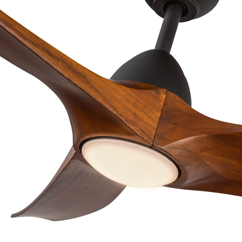 Baylor Smart LED Downrod Ceiling Fan, Dark Walnut