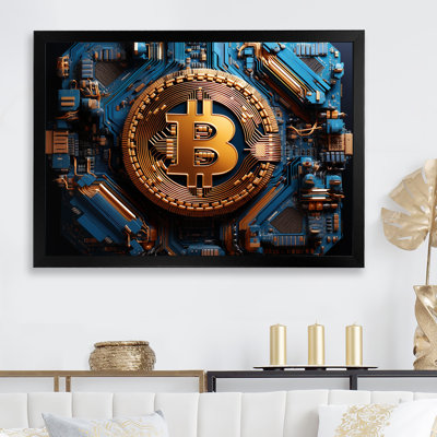 Azur, mode, Bitcoin - art mural mode