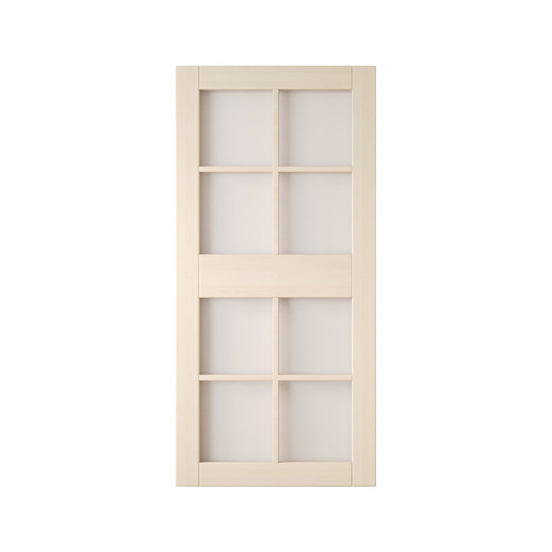 Porte de grange en verre non assemblé et fini de 26 po x 84 po Homacer Tinsmith gris, utilisation intérieure seulement