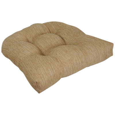 19-Inch Rounded Back Woven Olefin Outdoor Chair Cushion