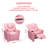 Roomy Kids' Recliner Chair with Cup Holder, Toddler Recliner With Push-Back Design, and Adjustable Footrest-89178679