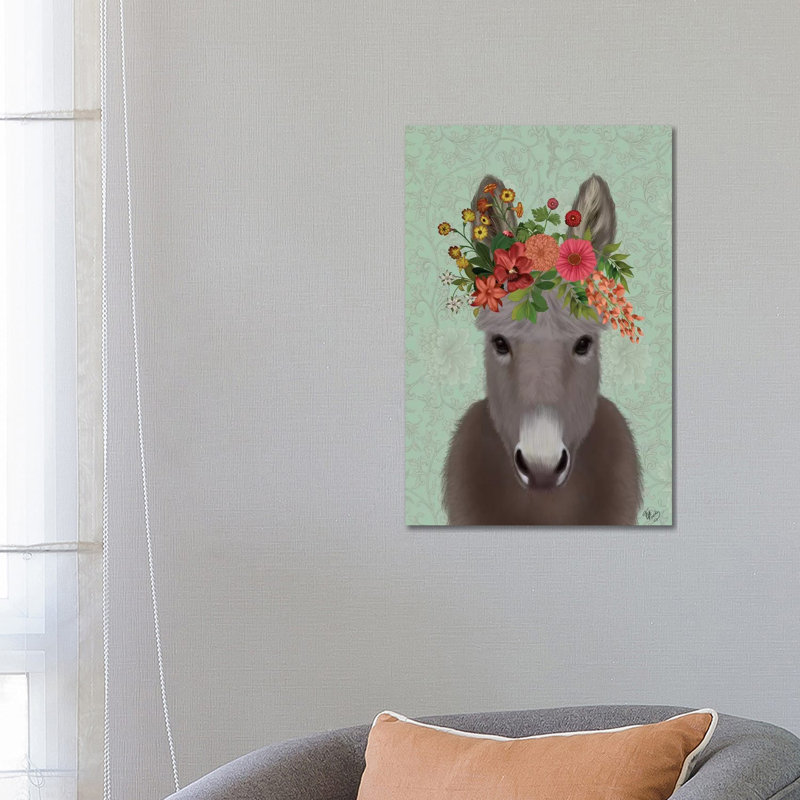 Donkey Bohemian 4 by Fab Funky - Wrapped Canvas Gallery-Wrapped Canvas Giclée, 66.04 cm H x 45.72 cm W x 1.91 cm D