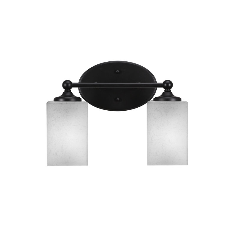 Barre d'éclairage de salle de bain Aitkens, Noir mat, 2