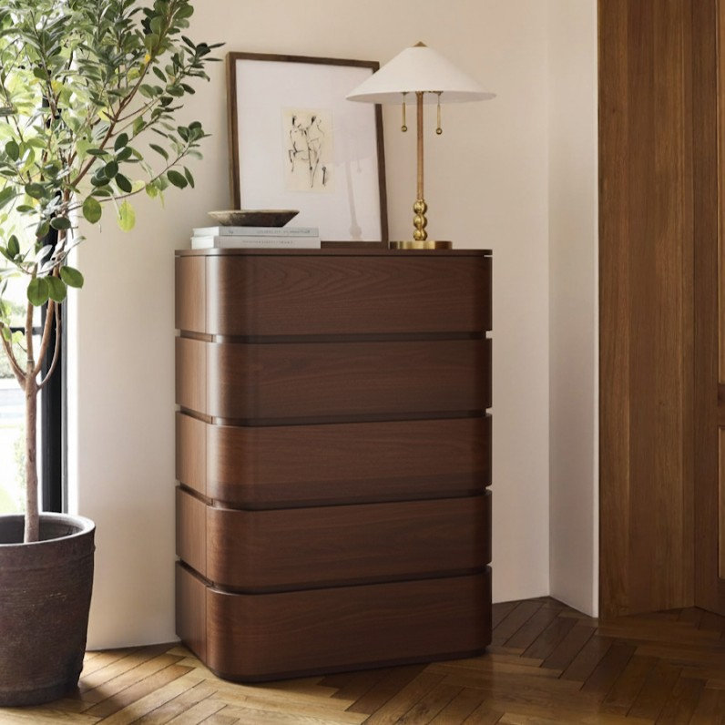 Commode en bois massif Ipina, Brun