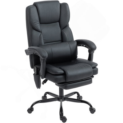 Vibration Massage Reclining Faux Leather Office Chair