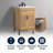 Javer 24" Rattan Modern Farmhouse 2-Shelf Bath Vanity Cabinet Only (Sink Basin not Included)-93805403