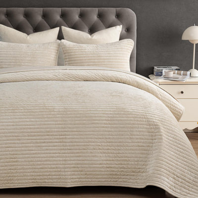 Ensemble d'édredon en velours PHF Luxury