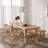 Solid wood rectangular dining table in natural wood color-594137630