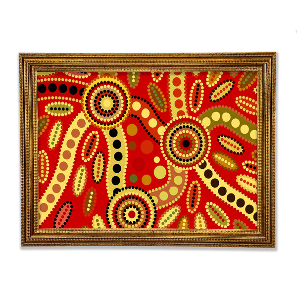 Latitude Vive Aboriginal Red Tribal - Print | Wayfair.co.uk