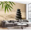 Papier peint adhésif peler et coller zen Garden Stacked Black Stones-668300644
