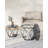 Alieya Round Coffee Tables, Set Of 2 Side Tables, Modern Style, Removable Tabletop, Steel Frame, For Living Room,Transparent-Cloud-782673038
