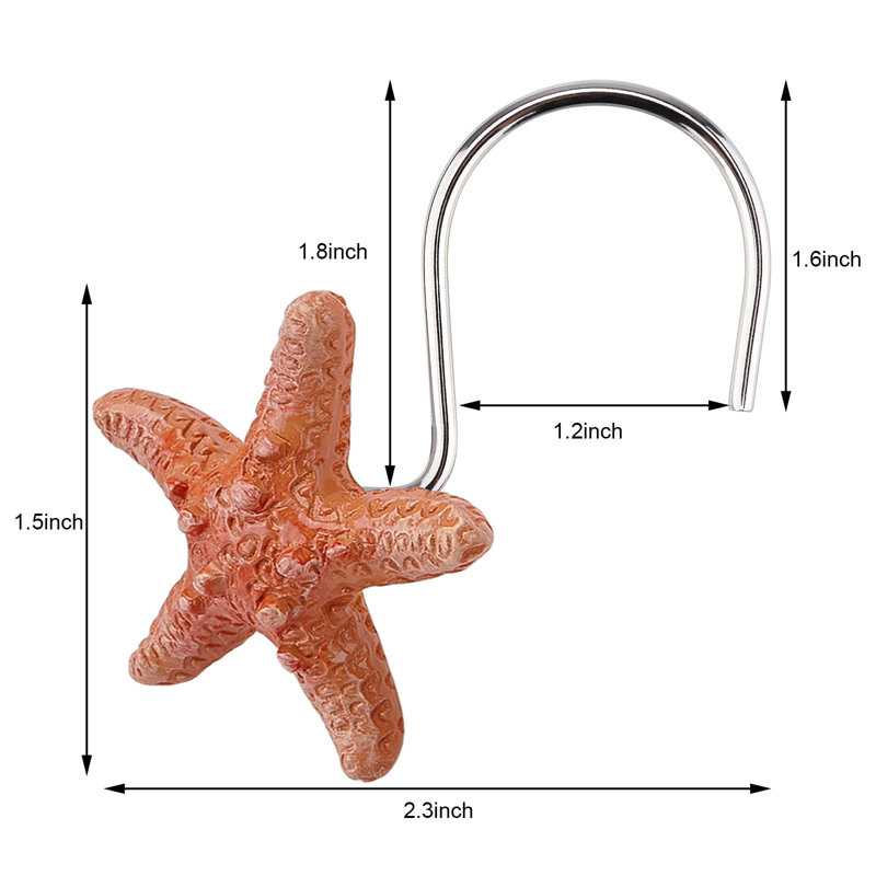 Crochet en plastique pour rideau de douche