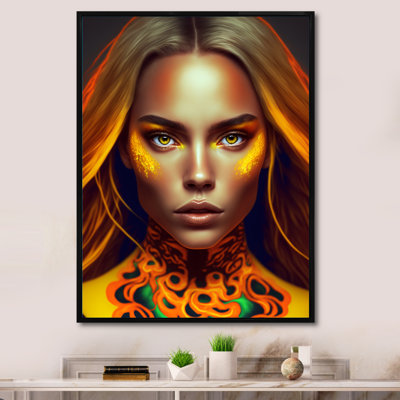 Jeune femme tropicale VI sur toile