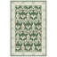 Tapis vert / ivoire en laine / coton / viscose touffeté à la main Sybil-487107016