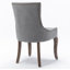 Ensemble de 2 chaises de salle à manger Ultra Side - Tissu épaissi, pieds en bois massif neutre, têtes de clous en bronze pour la salle à manger-462675988-462675994