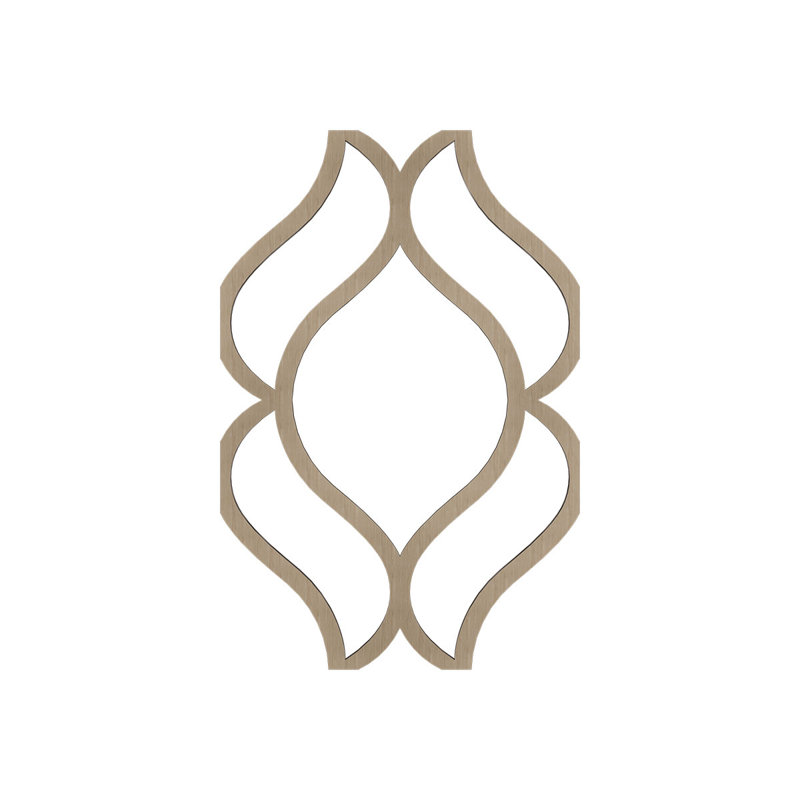Très grands panneaux de plafond décoratifs en bois Villarreal, l 31 1/6 po x H 46 3/4 po x T 3/8 po, chêne blanc