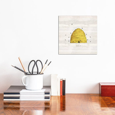 Bee's Life V-Beehive 1 Piece Wrapped Canvas Painting