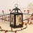 Black Gem Metal Lantern with Battery-Operated Candle