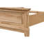 Structure de très grand lit avec tête de lit en chêne naturel, bois d'hévéa et bois d'ingénierie pour chambre à coucher