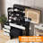 Vanity Desk with Mirror and LED Lights, Makeup Vanity Desk with Sliding Lighted Mirror, Dressing Table Set with Stool & 4 Drawers, Storage Shelves-1218071556