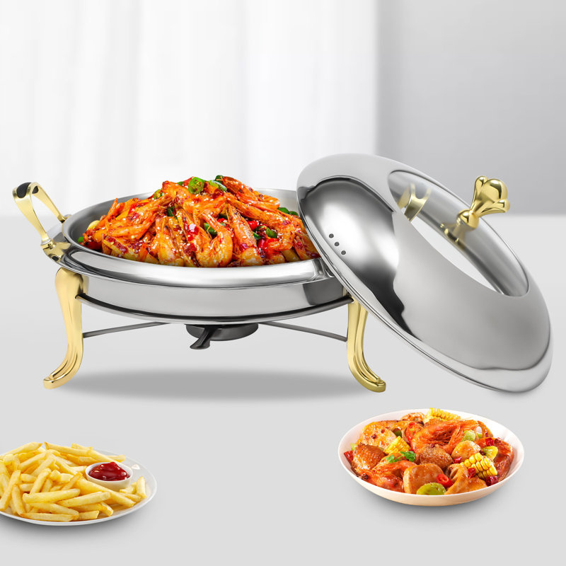 Buffet à vaisselle rond 13,4 "avec porte-combustible 2,5L