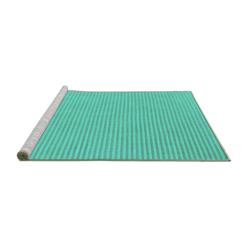 Wardell Performance Striped Indoor Rug, Square 8'