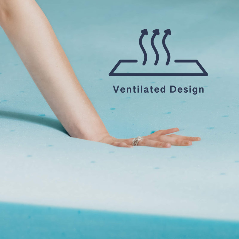 Surmatelas Danita en mousse à mémoire de forme, Très grand lit, 2"