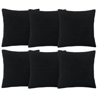 Aspire Homeware Striped Square Velvet Cushion Cover