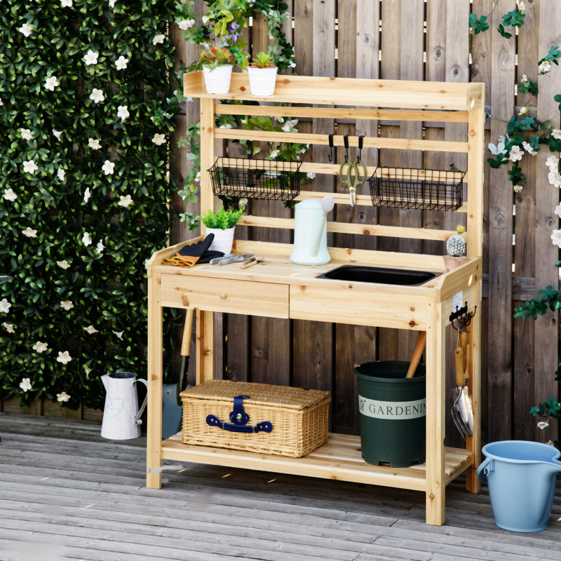 Outsunny Potting Bench Table