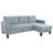 Gray Corduroy L-Shaped Sleeper With Reversible Design, Storage Chaise, And Charging For Living Room Office - 80.95 In Depth, 50.94 Width, 34.04 Height, 111.95 Lb Weight Arm Storage, Built-In Ports-1558393905