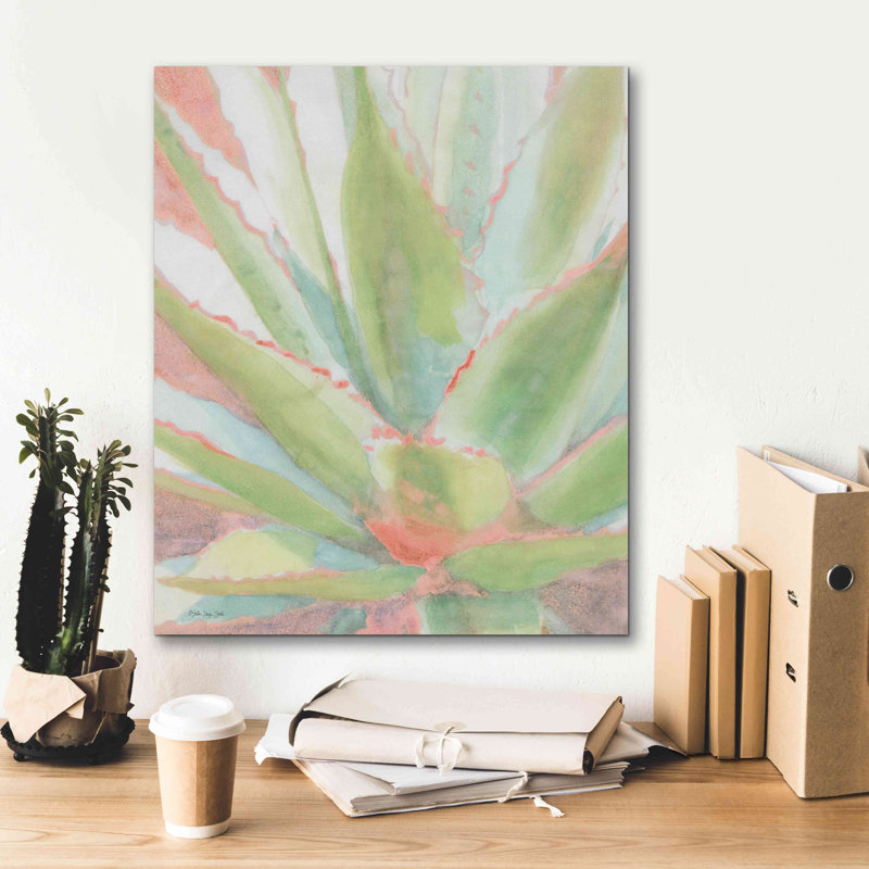 «Succulent Bloom 1» par Stellar Design Studio, estampe numérique sur toile, H 24 po x l 20 po x P 0,75 po