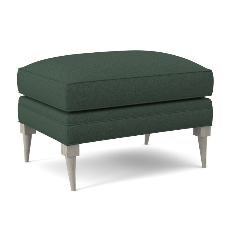 Perry Boucle and Velvet Ottoman, Stepping Stones Ivory, Bisque
