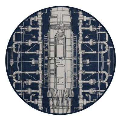 Machine Washable Space Gray Area Rug